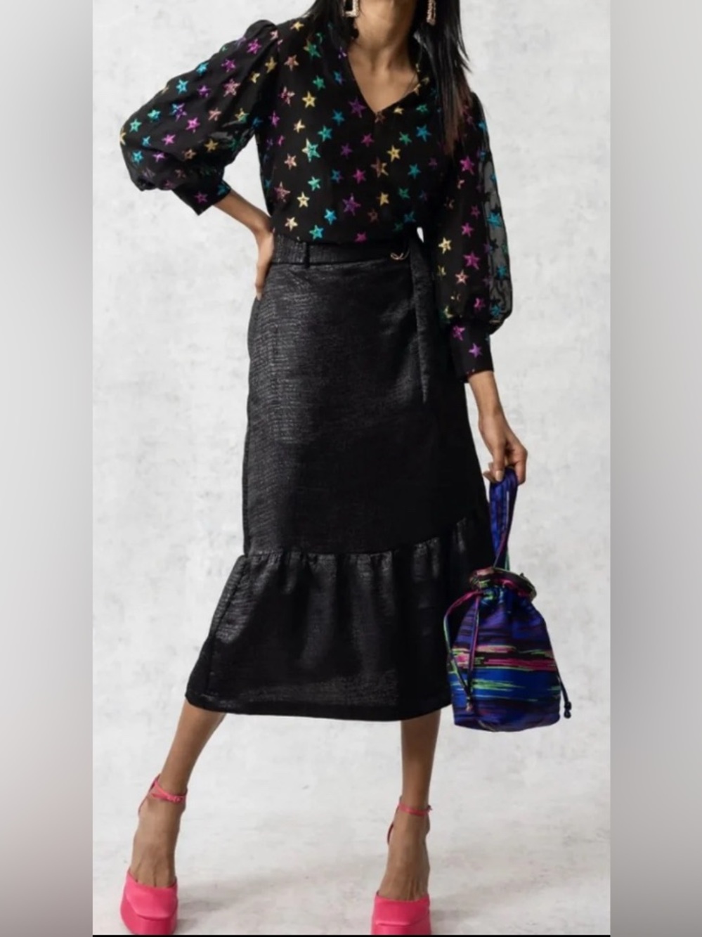 Emily Lovelock Margaret Skirt - Black: US Size 8-10/UK Size 12.